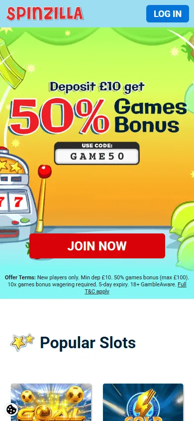 Spin It Casino mobile home experience with lobby, cashier and promotions